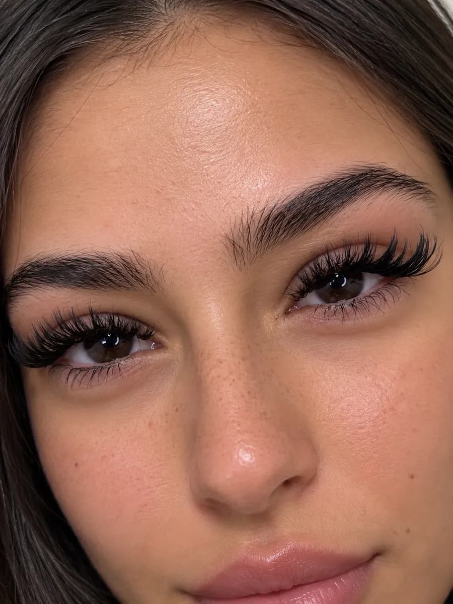ריסים בנפח רך בשתי העיניים, עבודה של שקד